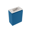 MONDIAZ TURE-DLUX Meuble de toilette 40 cm Jeans. Lavabo EDEN Glace position milieu. Sans trou de robinet. SW1103365