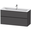 Duravit D-neo Meuble sous vasque 121x46.2x62.5cm 2 tiroirs Graphite mat SW641127