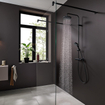 Hansgrohe Vernis Blend showerpipe met thermostaat ecosmart mat zwart SW647136