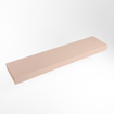 Mondiaz TOP 46 Plan vasque suspendu - 200x46x12cm - adapté aux vasques à poser - Solid surface - Rosee SW1021476