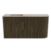 Mondiaz JOYA-DLUX 81.6cm meuble de toilette - arrondi droit couleur Shadow - Lavabo FAYE position Gauche 1 trou de robinet couleur Saba. SW1425143