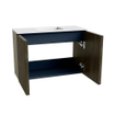 Mondiaz JOYA 60cm meuble de salle de bains - couleur Shadow - Vasque FAYE position Milieu Sans trou de robinet couleur Talc. SW1421390