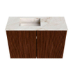 Mondiaz JOYA-DLUX 60cm toiletmeubel - kleur Ruby - Wastafel FAYE positie Links 1 kraangat kleur Frappe. SW1423452