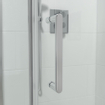 Marenza Neptune Cabine de douche - 1 porte battante - Paroi latérale - 90x90x200cm - Verre de sécurité 6mm - anti-calcaire - chrome SW238231