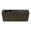 Mondiaz JOYA-DLUX Meuble de toilette 100cm - couleur Shadow - Vasque FAYE position Gauche 1 trou de robinet couleur Lava. SW1422839