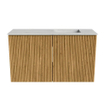 Mondiaz JOYA-DLUX Meuble de salle de bains 70cm - couleur Oak - Vasque FAYE position Droite Sans trou de robinet couleur Opalo SW1422153