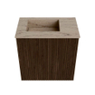 Mondiaz JOYA-DLUX Meuble de toilette 40cm - couleur Walnut - Lavabo FAYE position Gauche 1 trou de robinet couleur Arena. SW1424316