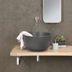 Differnz Tulip Vasque - 40x40x24cm - céramique - mat gris foncé SW705586