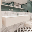 ENSEMBLE DE MEUBLE MONDIAZ LUSH - 180 cm - 2 tiroirs - lavabo cloud - 2 lavabos - 0 trous de robinet - sous-couche SW409576