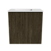 Mondiaz JOYA 40cm meuble de salle de bains WC - couleur Shadow - Vasque FAYE position Gauche 1 trou de robinet couleur Talc. SW1421443