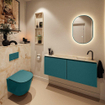 MONDIAZ TURE-DLUX Meuble toilette - 120cm - Smag - EDEN - vasque Frappe - position droite - 1 trou de robinet SW1103036