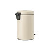 Brabantia NewIcon Poubelle à pédale - 12 litres - seau intérieur en plastique - beige doux SW767516