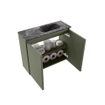 MONDIAZ TURE-DLUX Meuble toilette - 60cm - Army - EDEN - vasque Lava - position droite - sans trou de robinet SW1103670