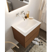 Mondiaz VICA ensemble de meuble de salle de bain - 60cm - meuble sous-vasque repos - 2 tiroirs - lavabo nuage milieu - sans trou de robinet XL version 60cm haut SW1089754