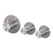 Brauer Acrylique encastré - ensemble de douche - 3 boutons sculptés - douchette ronde 3 positions - PVD inox brossé SW716081