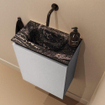 MONDIAZ TURE-DLUX Meuble toilette - 40cm - Plata - EDEN - vasque Lava - position centrale - sans trou de robinet SW1103954