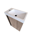 Saniclass Chaci Lavabo de meuble - 40x22cm - marbre reconstitué - blanc brillant SW1411210