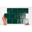 Terravito Bemare wandtegel - 10x10cm - 8mm - Vierkant - Olijfgroen glans SW405193