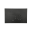 QeramiQ Luma Ensemble WC-douche - réservoir encastré Geberit UP320 - avec cadre Burda - sèche-cheveux - douchette féminine - plaque de commande en plastique noir mat - boutons ronds - blanc brillant SW1472015