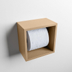 Mondiaz EASY Porte-rouleau de papier toilette - CUBE 169 - 16x16x16cm - solid surface - Oro SW1026200