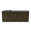Mondiaz JOYA-DLUX 100cm toiletmeubel - kleur Shadow - Wastafel FAYE positie Links Zonder kraangat kleur Lava. SW1422840