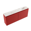 MONDIAZ TURE-DLUX Meuble toilette - 120cm - Fire - EDEN - vasque Frappe - position droite - 1 trou de robinet SW1102782