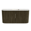 Mondiaz JOYA-DLUX 83.2cm meuble de toilette - arrondis gauche et droite couleur Shadow - Vasque FAYE position Milieu 1 trou de robinet couleur Ostra. SW1423024