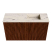 Mondiaz JOYA-DLUX 70cm toiletmeubel - kleur Ruby - Wastafel FAYE positie Rechts Zonder kraangat kleur Nata. SW1425425