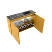 MONDIAZ TURE-DLUX meuble WC 80 cm Ocher. Lavabo EDEN Lava position droite. Sans trou de robinet. SW1103878