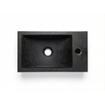 FugaFlow Eccelente Arredo Toiletmeubelset - 40x65cm - 1 deur - 1 kraangat - rechts - fontein natuursteen donker - noten SW1522182