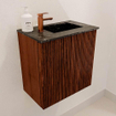Mondiaz JOYA-DLUX 40cm toiletmeubel - kleur Ruby - Wastafel FAYE positie Rechts 1 kraangat kleur Lava. SW1423598