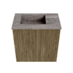 Mondiaz JOYA-DLUX 40cm toiletmeubel - kleur Dusk - Wastafel FAYE positie Links 1 kraangat kleur Oza. SW1425952