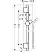 Hansgrohe Unica UnicaS Puro barre de douche coulissante 65cm avec flexible de douche Isiflex`B 160cm bronze brossé SW358901