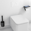 Hansgrohe wallstoris brosse WC et porte-papier toilette noir mat SW651192
