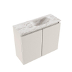 MONDIAZ TURE-DLUX Meuble toilette - 60cm - Linen - EDEN - vasque Glace - position droite - 1 trou de robinet SW1103358