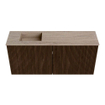 Mondiaz JOYA-DLUX 90cm meuble de salle de bains - couleur Walnut - Vasque FAYE position Gauche Sans trou de robinet couleur Saba. SW1424652