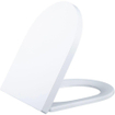 QeramiQ Dely Swirl Ensemble WC - réservoir encastré Qeramiq Flush - abattant 35mm - plaque de commande noire mate en métal - boutons rectangulaires - blanc mat SW1578418