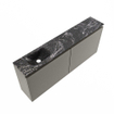 MONDIAZ TURE-DLUX Meuble toilette - 120cm - Smoke - EDEN - vasque Lava - position gauche - 1 trou de robinet SW1104074