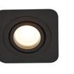 QAZQA Alberto Spot encastré set - 1 spot - 9x11,2cm - lampe led dimmable incluse - IP44 - Carré - Noir SW1477245