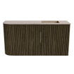 Mondiaz JOYA-DLUX Meuble de toilette 81,6cm - arrondi gauche couleur Shadow - Vasque FAYE position Droite Sans trou de robinet couleur Saba SW1425144