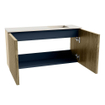 Mondiaz JOYA-DLUX 80cm toiletmeubel - kleur Dusk - Wastafel FAYE positie Rechts Zonder kraangat kleur Meli. SW1425824