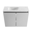 MONDIAZ TURE-DLUX Meuble de toilettes 60cm Plata. EDEN vasque Opalo position gauche. Avec 1 trou de robinet. SW1104470