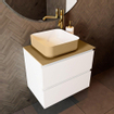 Mondiaz TOP 41 Plan sous vasque - 40x41x0.9cm - compatible comme plan de meuble - solid surface - Oro SW1018698