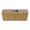Mondiaz JOYA-DLUX 100cm meuble de toilette - couleur Oak - Vasque FAYE position Milieu 1 trou de robinet couleur Arena. SW1423879
