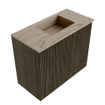 Mondiaz JOYA-DLUX 50cm toiletmeubel - kleur Shadow - Wastafel FAYE positie Rechts Zonder kraangat kleur Arena. SW1424802