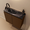 MONDIAZ TURE-DLUX Meuble toilette - 60cm - Rust - EDEN - vasque Lava - position gauche - 1 trou de robinet SW1103994