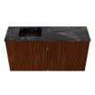 Mondiaz JOYA-DLUX 80cm meuble de salle de bains WC - couleur Ruby - Vasque FAYE position Gauche 1 trou de robinet couleur Lava. SW1423618