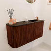 Mondiaz JOYA 81.6cm toiletmeubel - ronding links kleur Ruby - Wastafel FAYE positie Rechts 1 kraangat kleur Urban. SW1421838