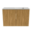 Mondiaz JOYA-DLUX Meuble de salle de bains 60cm - couleur Oak - Vasque FAYE position Droite 1 trou de robinet couleur Opalo. SW1422099