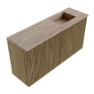 Mondiaz JOYA-DLUX 80cm toiletmeubel - kleur Dusk - Wastafel FAYE positie Rechts Zonder kraangat kleur Saba. SW1426058